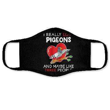 Discover I Really Love Pigeons Design for Pigeon Lovers Face Masks