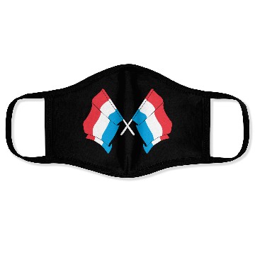 Discover Two flags of Luxembourg Face Masks
