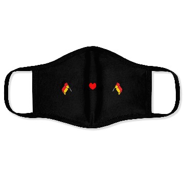 Discover Flag germany cardio heart rate Face Masks