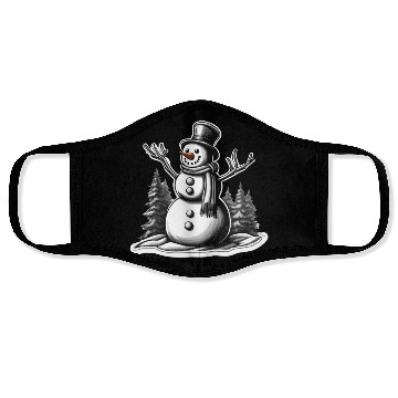 Discover Snowman / Winter / Snowflake / White / Frosti Face Masks