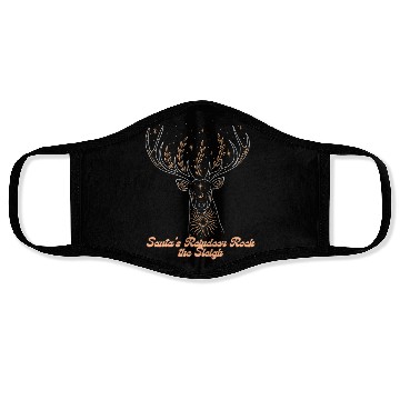Discover Santa s Reindeer Rock the Sleigh Face Masks