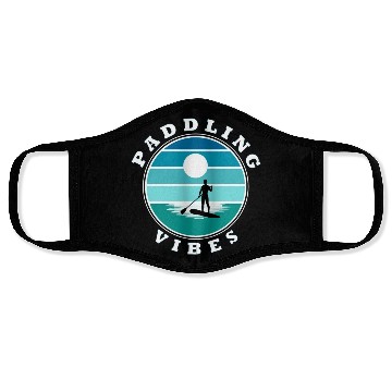 Discover Paddling Vibes - retro - Paddle Boarder Face Masks