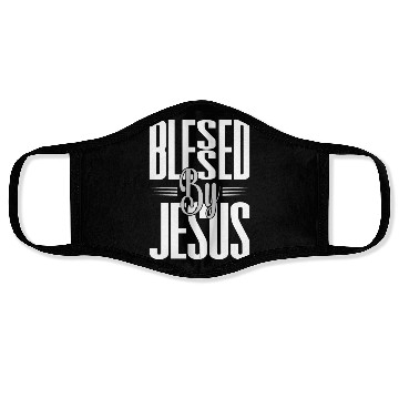 Discover Blessed By Jesus Love Jesus Christian Christmas Face Masks
