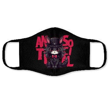 Discover Goth Cat Soft Grunge Japanese Gothic Aestehtic Face Masks