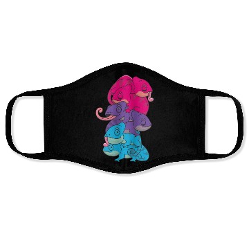 Discover Androgynous Flag Pride Lgbtq Cute Chameleon Face Masks