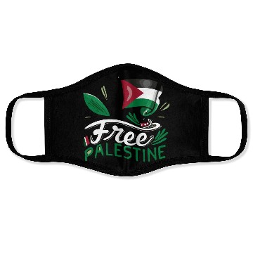 Discover I Love Free Palestine Flag Save Gaza Palestinian Face Masks