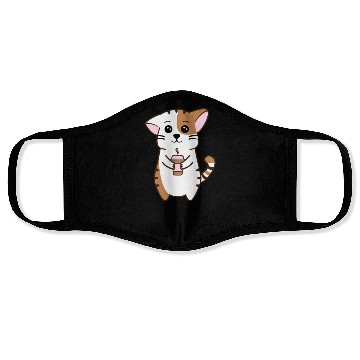 Discover cat coffee Face Masks