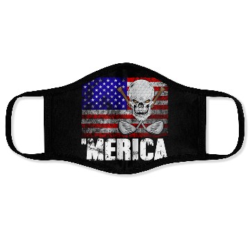 Discover Merica Golf Face Masks