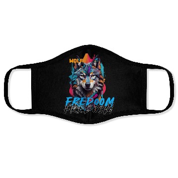 Discover Incredible wolf face street Face Masks