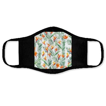 Discover Retro Heliconia Face Masks