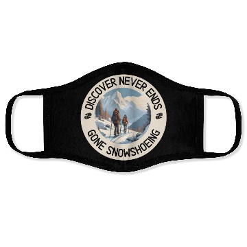 Discover Gone Snowshoeing Face Masks