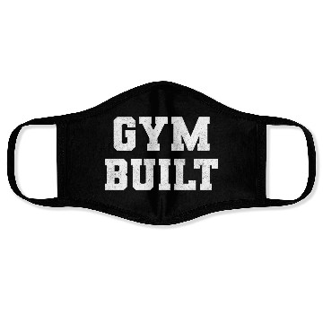 Discover Gym Built White Typography Face Masks