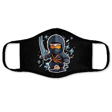 Discover White Data Ninja Funny Big Data Analyst Scientist Face Masks