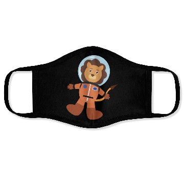 Discover Lion In Space Suit Face Masks