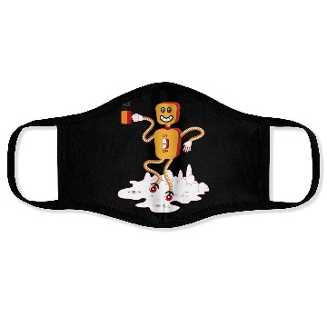 Discover Tea Robot On The Moon Face Masks