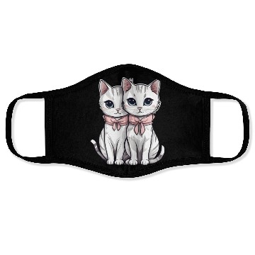 Discover there are two kittens Face Masks