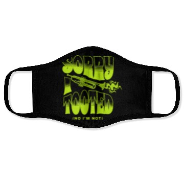 Discover Funny Trumpet Player Music Teacher Marching Band Face Masks