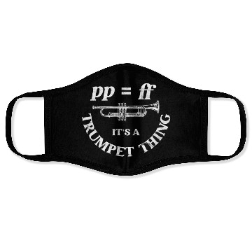 Discover Funny Trumpet Player Marching Band Music Teacher Face Masks