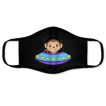 Discover Monkey Ufo Space Universe Face Masks