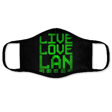 Discover Network Admin Programmer Live Love Lan Face Masks