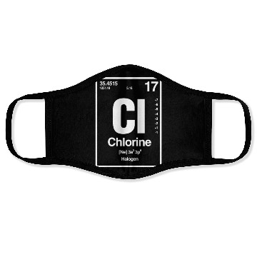 Discover Chlorine Cl Periodic Table Face Masks