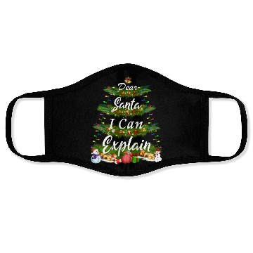 Discover Dear Santa, I Can Explain - Christmas Tree Face Masks