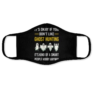 Discover Smart People Ghost Hunting Hunter Paranormal Face Masks