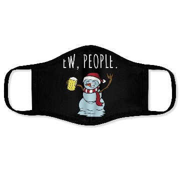 Discover Merry Christmas Ew People Drunk Beer Snowman Face Masks