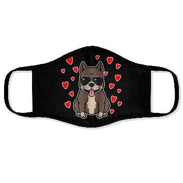 Discover Pitbull Hearts Gift For Dog Lover Face Masks