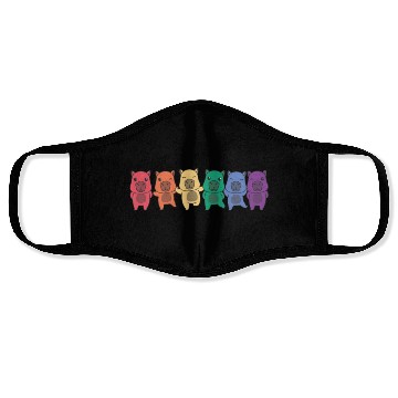 Discover Rainbow Capybara Flag Pride Lgbtq Cute Animals Face Masks
