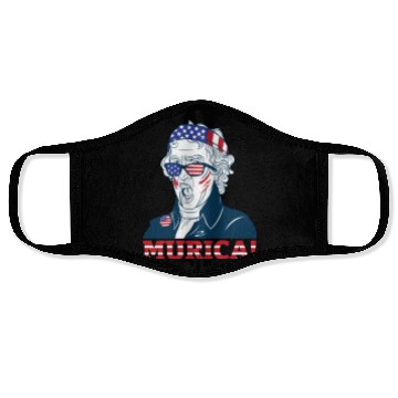 Discover Patriotic President Thomas Jefferson Murica Face Masks