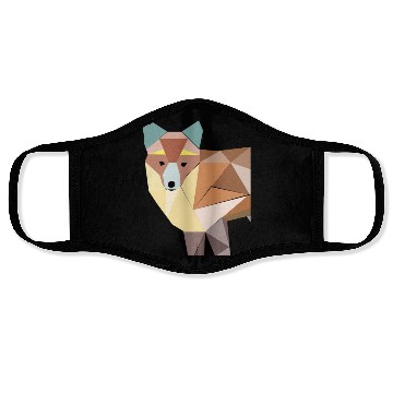 Discover fox illustration Face Masks
