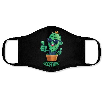 Discover Fun Cactus Character Goofy Ahh Face Masks