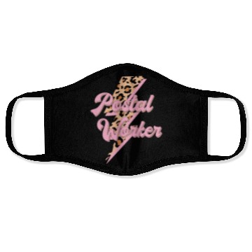 Discover Postal worker thunder Face Masks