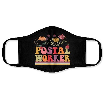 Discover Postal worker flower Face Masks