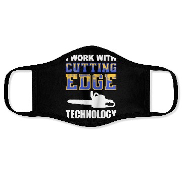 Discover Forest Arboriculturist Lumberjack Chainsaw Logo Face Masks