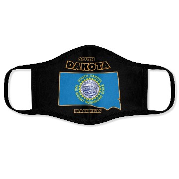 Discover South Dakota - Flag Face Masks