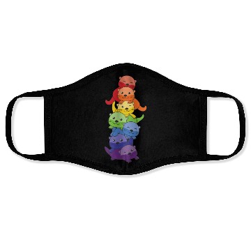 Discover Rainbow Flag Pride Lgbtq Cute Otter Stack Face Masks