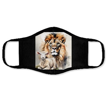 Discover Lion and Lamb Christian Apparel Face Masks