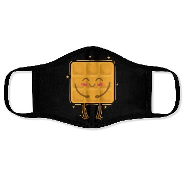 Discover Waffle happy Pastry Baker Face Masks