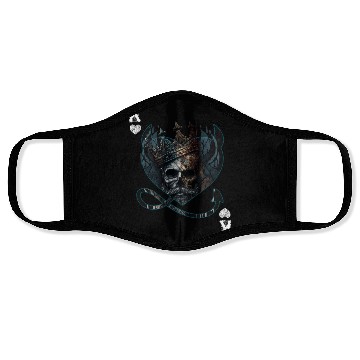 Discover Heart King Playing Card Halloween Gothic Fan Face Masks