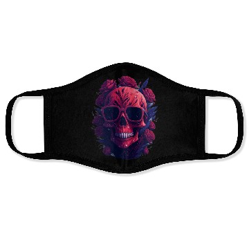 Discover red skull Face Masks