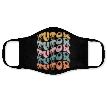 Discover Tutor Private Instructor Academic Coach Groovy Face Masks