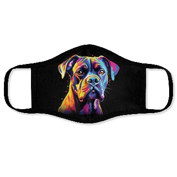 Discover Watercolor Colorful Boxer Face Masks