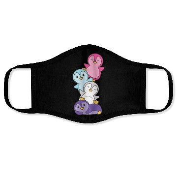 Discover Multisexual Flag Pride Lgbtq Cute Penguins Face Masks