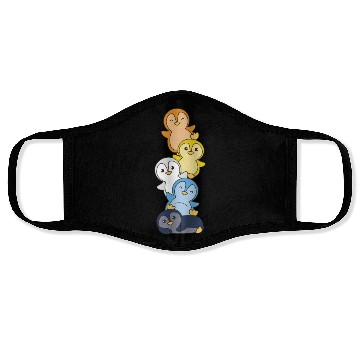 Discover Aroace Flag Pride Lgbtq Cute Penguin Stack Face Masks