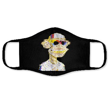Discover NFT Casual monkey with tattoo Face Masks