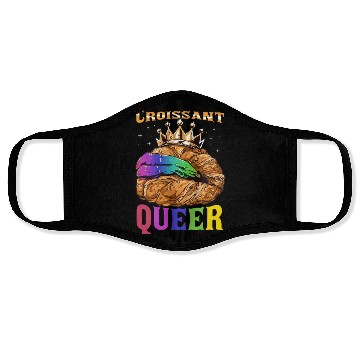 Discover Croissant Queer French Pastry Funny LGBTQ Face Masks