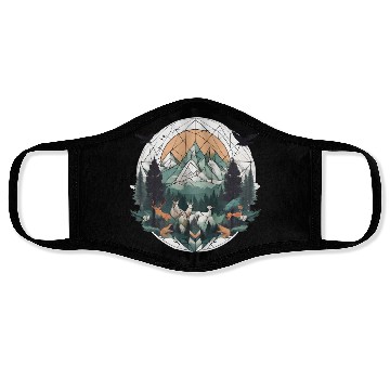 Discover Geoforest Tapestry Face Masks