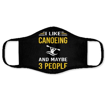 Discover 3 People Canoeing Canoe Face Masks